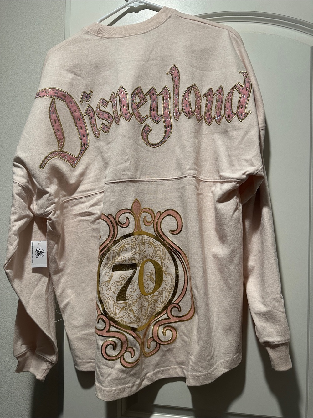 Disney Pink Sweatshirt with Gold 70 Crest - Picture 4 of 6